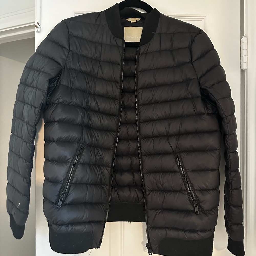 Soia & Kyo ultra lightweight bomber puffer jacket